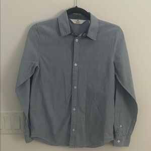 H&M Boys Pale Blue Long-Sleeve Button-Down Shirt